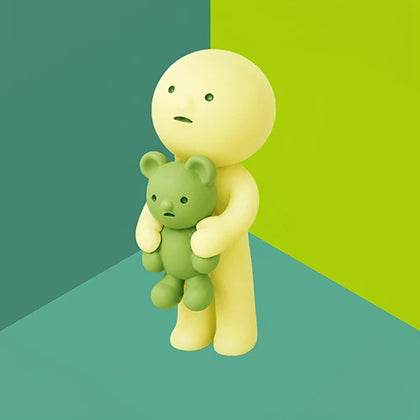 Teddy figure from the Smiski Moving Lineup