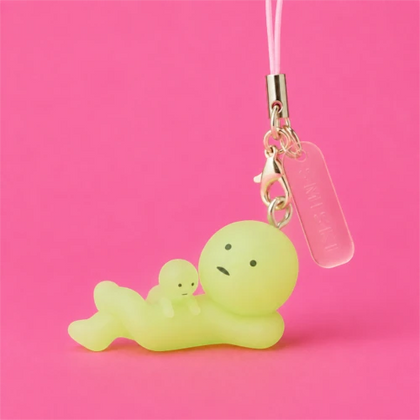 Smiski Lazy figure from the Smiski Strap Accessory Keychain - Series 4 Lineup