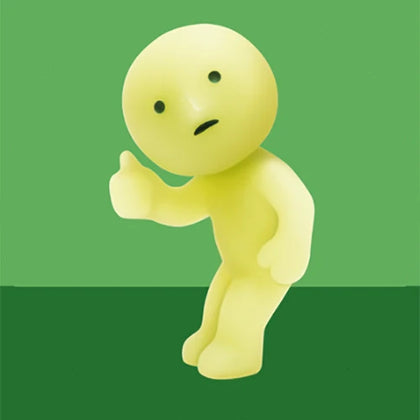 Approving figure from the Smiski Work Lineup