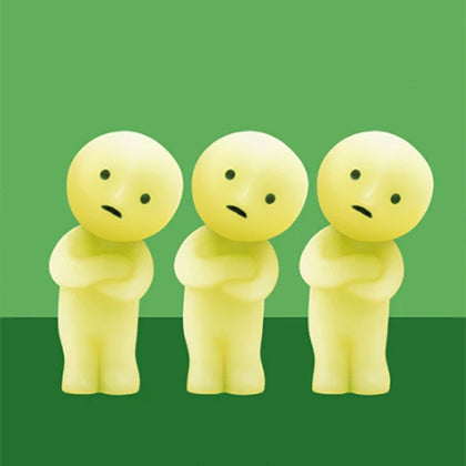 Little Smiski Group Think figure from the Smiski Work Lineup