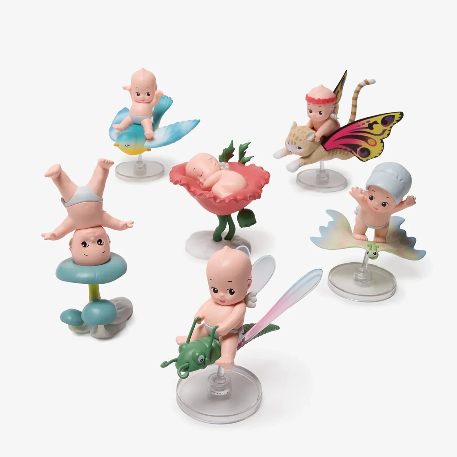 Kewpie In Nature blind box figurines set: six animal and wing-themed figures