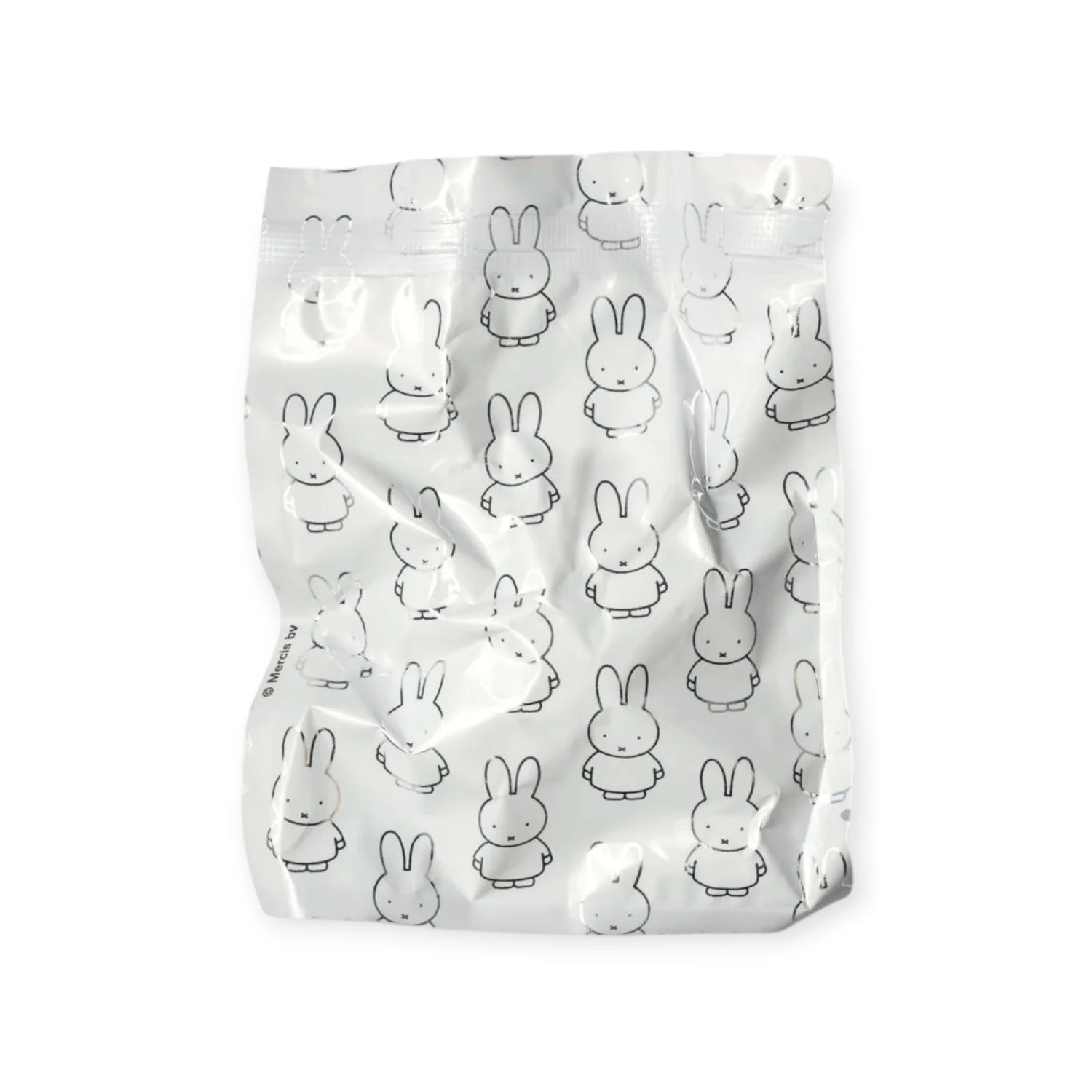 Printed blind box bag with repeating rabbit and character outlines