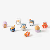 Set of Under the Sea mini blind box figures, six character designs