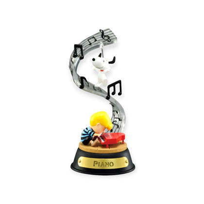 Swing ornament figurine with musical-note arch and Piano base
