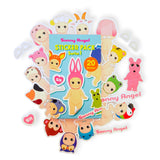 Sticker pack showcasing cartoon characters in diverse animal and costume themes. Central box reads "Sonny Angel Blind Box - Sticker Pack Series 1" and includes "20 Water-Resistant Stickers." Experience the charm of Sonny Angel stickers with the excitement of a Blind Box surprise!