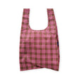Standard Baggu tote bag, pink plaid tartan, open U-shaped shoulder handles