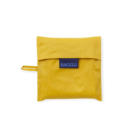 Sunflower Baggu standard reusable bag with front label and wrist strap