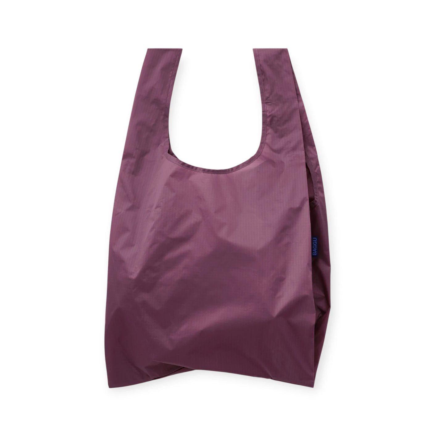Baggu Standard reusable shopping bag in wild plum, open-top with U-shaped handle
