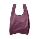 Baggu Standard reusable shopping bag in wild plum, open-top with U-shaped handle