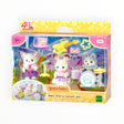 Sylvanian Families - Baby Starry Concert Set with three plush baby characters and colorful musical instruments in packaging