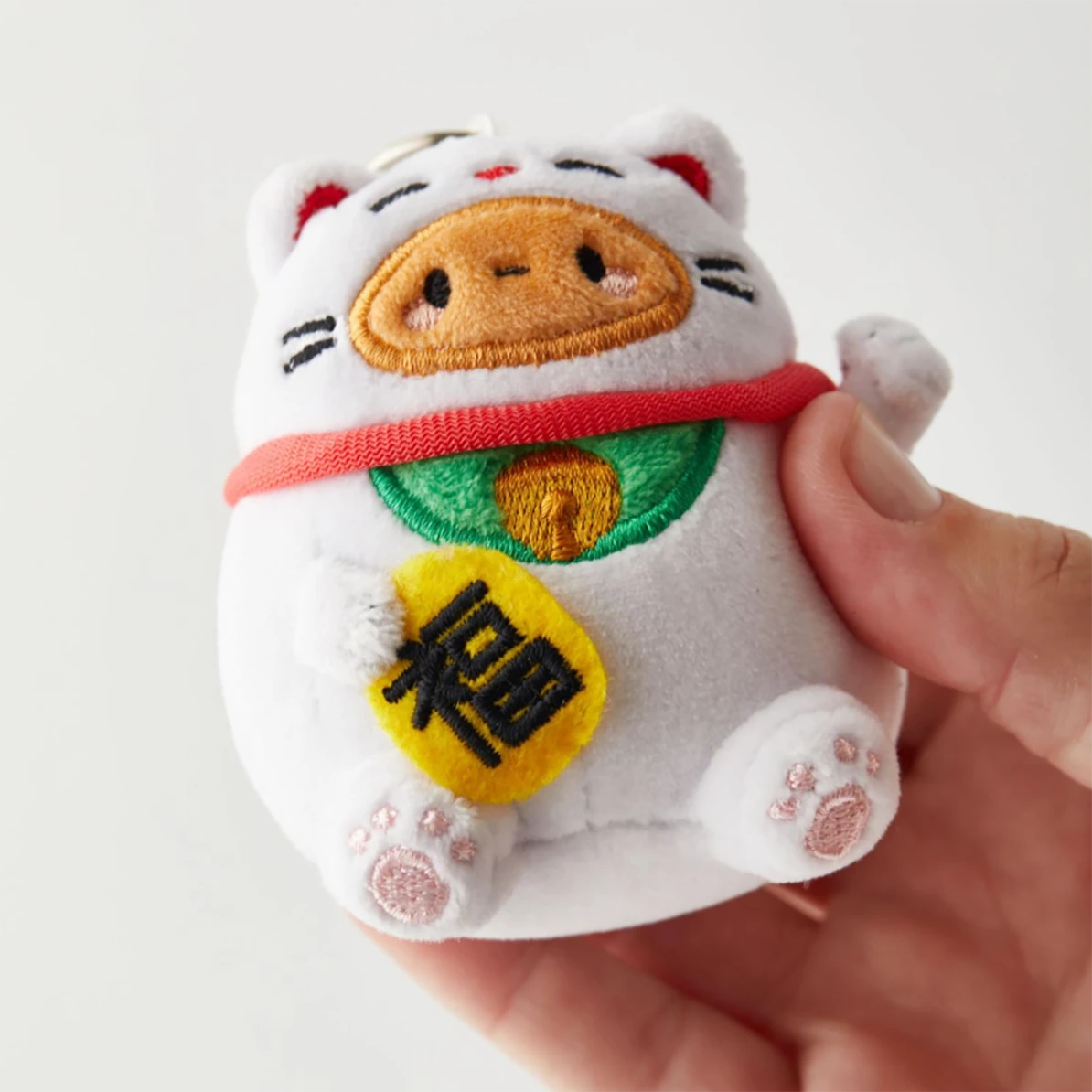 Smoko Tayto Potato Lucky Cat Keychain Plushie Blink Box