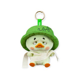 Upset Duck Blind Box - Colourful Player Plush Keychain showing a duck in a green stitched hat with bandage wraps by Upset Duck