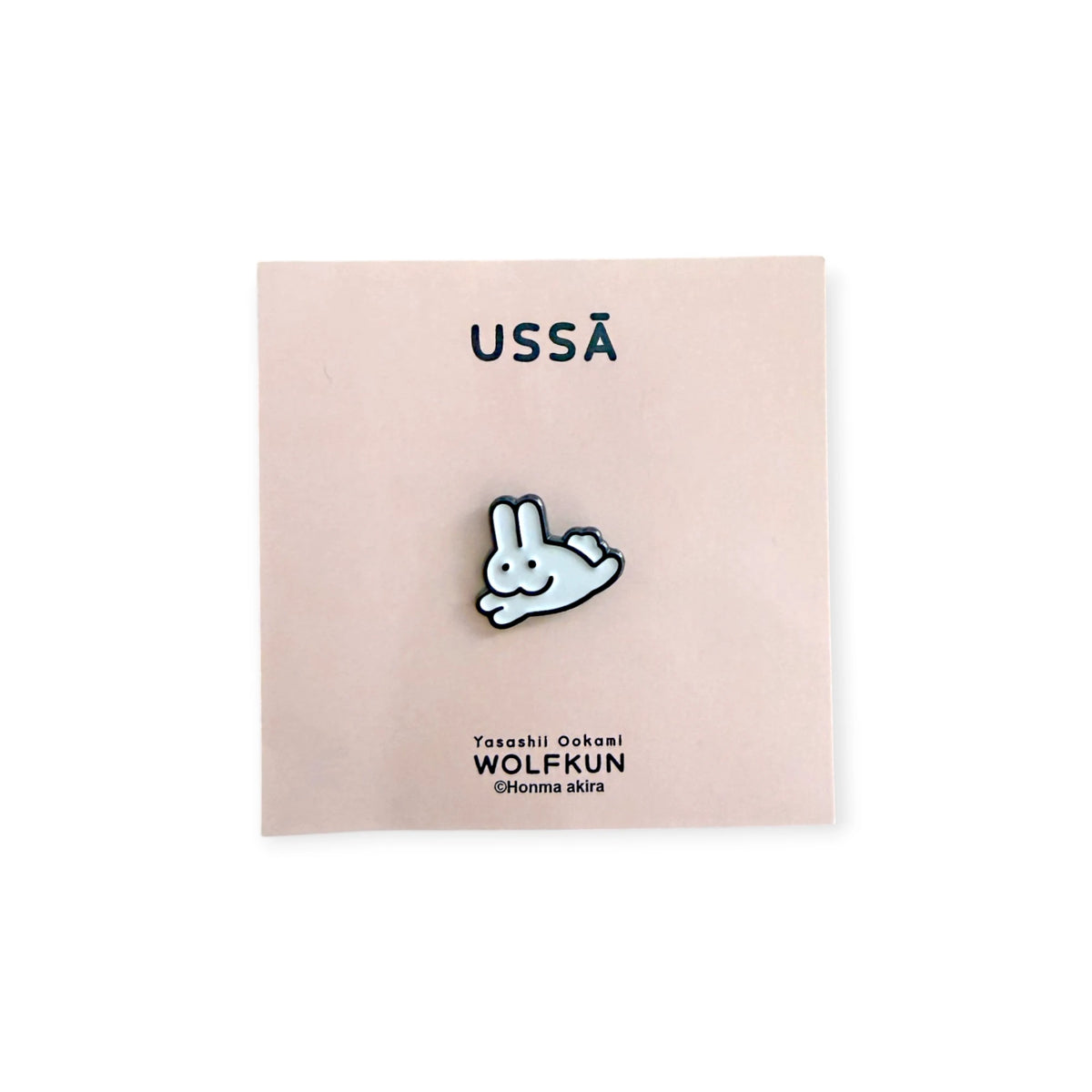 Wolfkun enamel pin on USSA backing card