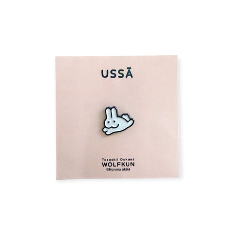 Wolfkun enamel pin on USSA backing card